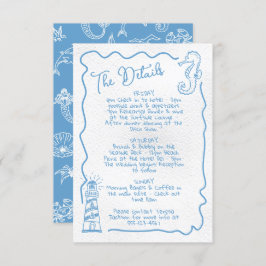 Tarjeta de información de detalles costeros tópico