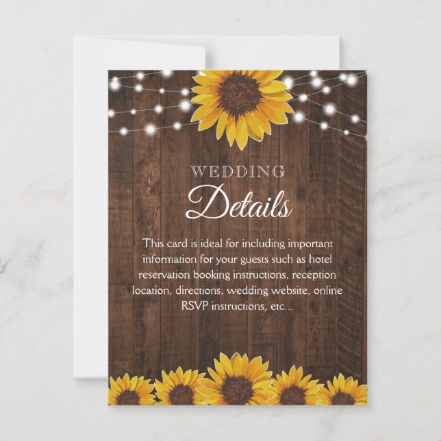 Tarjeta de información de detalles de invitado de  (Anverso)