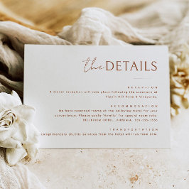 Tarjeta de información de detalles minimalistas