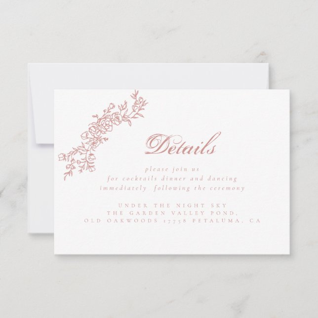 Tarjeta de información de detalles rosados de Rubo (Anverso)