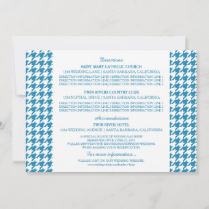 Tarjeta de información de Houndstooth Azul
