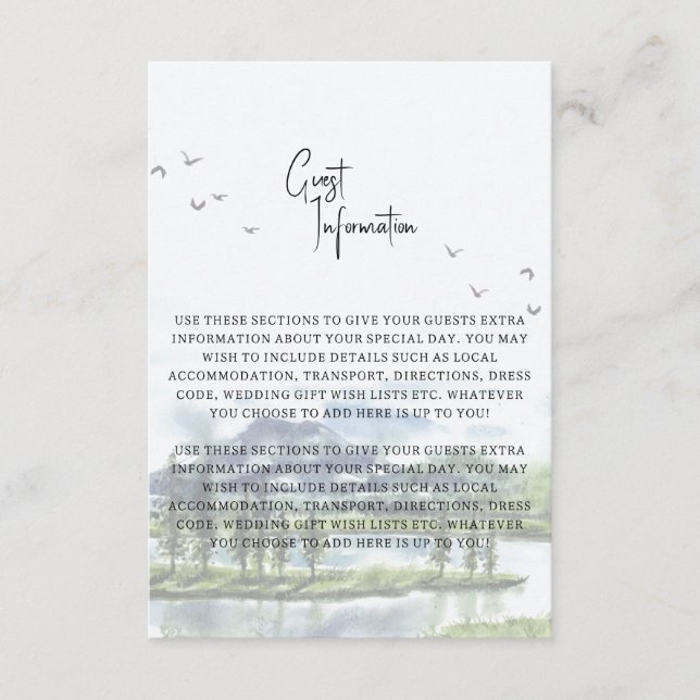 Tarjeta de información de invitado de los Grandes  (Anverso)