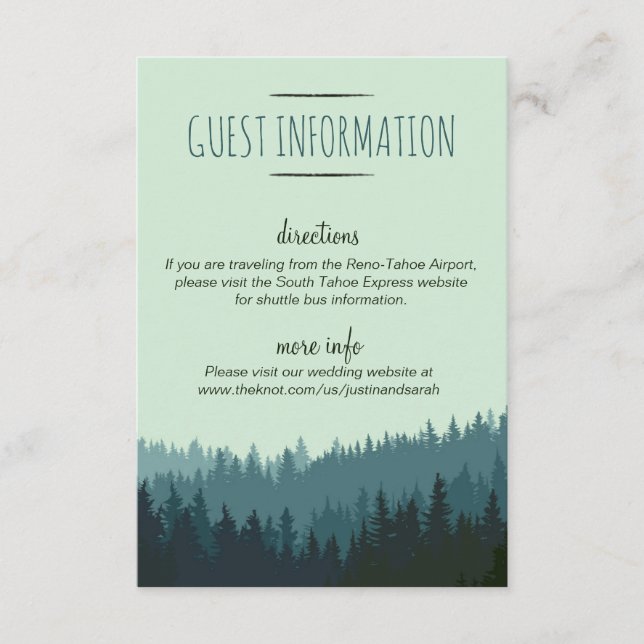 Tarjeta de información de invitado de montaña rusa (Anverso)