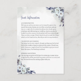 Tarjeta de información de invitado Geometric Blue 