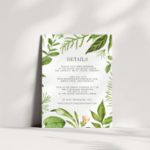 Tarjeta de información de invitado Wild Meadow