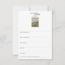 Tarjeta de información de la obra de arte