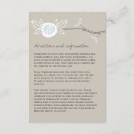 Tarjeta de información de ramas de árbol de Bodas 