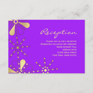 Tarjeta de información de recepción con inspiració