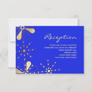 Tarjeta de información de recepción con inspiració