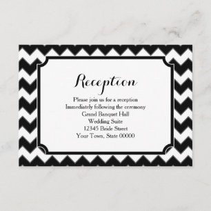 Tarjeta de información de recepción con patrón de 