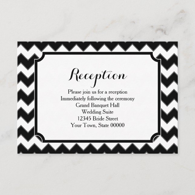 Tarjeta de información de recepción con patrón de  (Anverso)