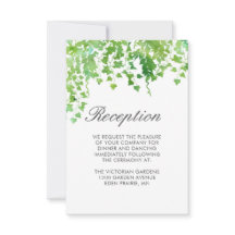 Tarjeta de información de recepción de bodas de ve