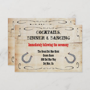 Tarjeta de información de recepción de Cowboy occi