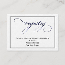 Tarjeta de información de registro de Boda de guio