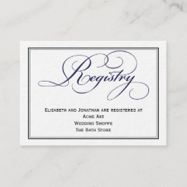 Tarjeta de información de registro de Boda de guio