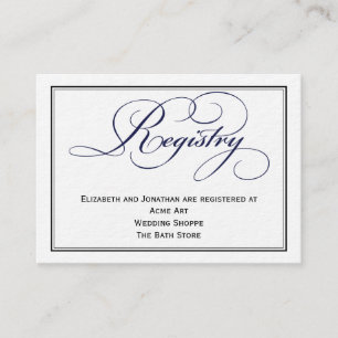 Tarjeta de información de registro de Boda de guio