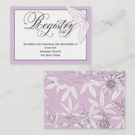 Tarjeta de información de registro de Boda de scri