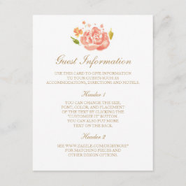 Tarjeta de información de Rosas de acuarela