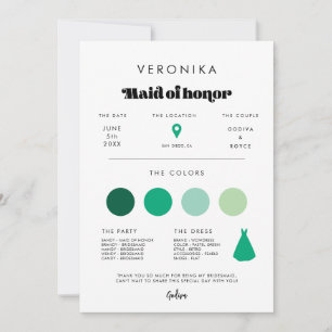 Tarjeta de información de seña de seña de honor de