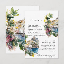 Tarjeta de información de verano de Amalfi Coast I