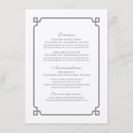 Tarjeta de información del Boda de Moda de deco gr