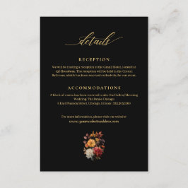 Tarjeta de información del Boda floral Terracotta