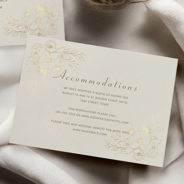 Tarjeta de información del hotel Ivory Gold Boda (Subido por el creador)