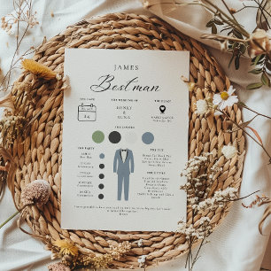 Tarjeta de información del mejor Boda de hombre mi