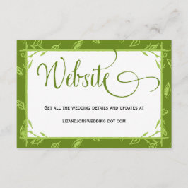 Tarjeta de información del sitio web de Green Leav