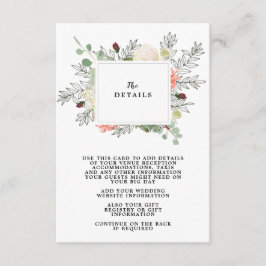 tarjeta de información detallada del boda floral b