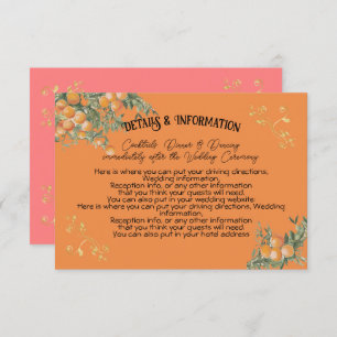 Tarjeta de información detallada para Naranjas cos