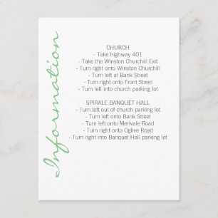 Tarjeta de información elegante moderna