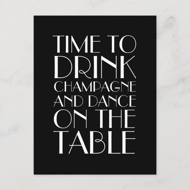 Tarjeta de información en blanco y negro de los añ (Anverso)