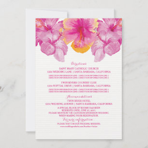 Tarjeta de información floral de Hibiscus Brushed