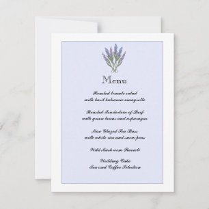 Tarjeta de información/menu de lavanda