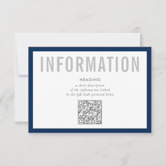 TARJETA DE INFORMACIÓN moderna mínima Código QR az