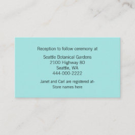 Tarjeta de información moderna sobre el Boda de Aq