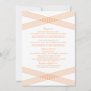 Tarjeta de información naranja Modern Deco