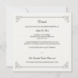 Tarjeta de información para invitados Formal Elega