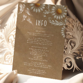 Tarjeta de información personalizada Filigree Dais