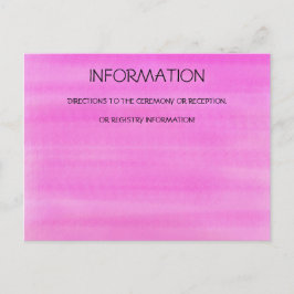 TARJETA DE INFORMACIÓN ROSADA DE LA ACUARELA