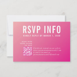 TARJETA DE INFORMACIÓN RSVP bonito moderna código 