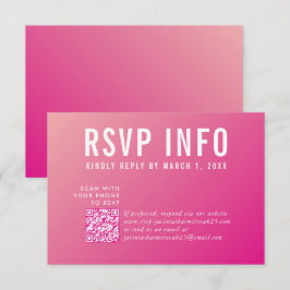 TARJETA DE INFORMACIÓN RSVP bonito moderna código