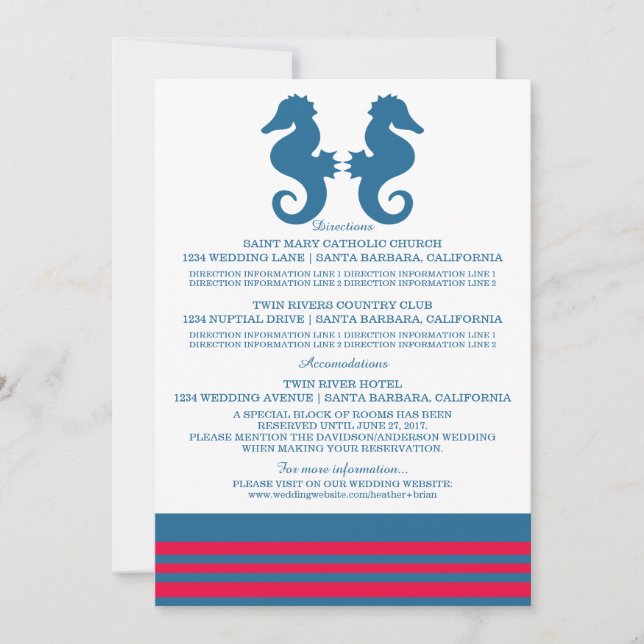 Tarjeta de información sobre caballitos de mar náu (Anverso)