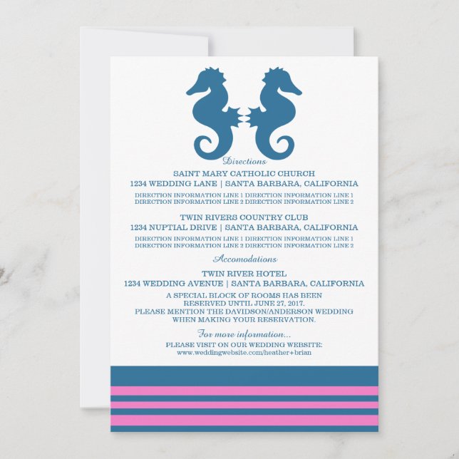 Tarjeta de información sobre caballitos de mar náu (Anverso)