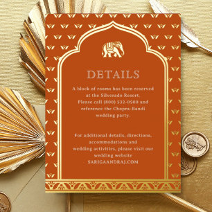 Tarjeta de información sobre Elephant & Lotus Boda