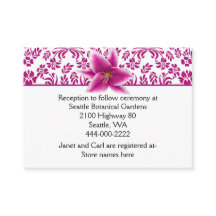 Tarjeta de información Stargazer Lily Boda