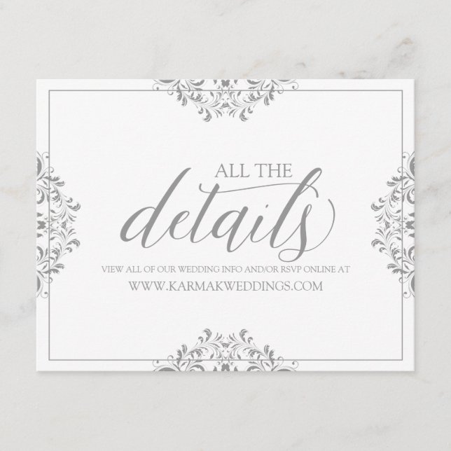 Tarjeta de información/tarjeta de detalles del bod (Anverso)