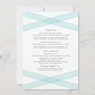 Tarjeta de Información Turquesa Modern Deco