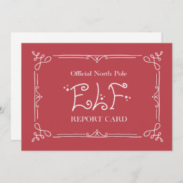 Tarjeta de informe del Polo Norte de Santa